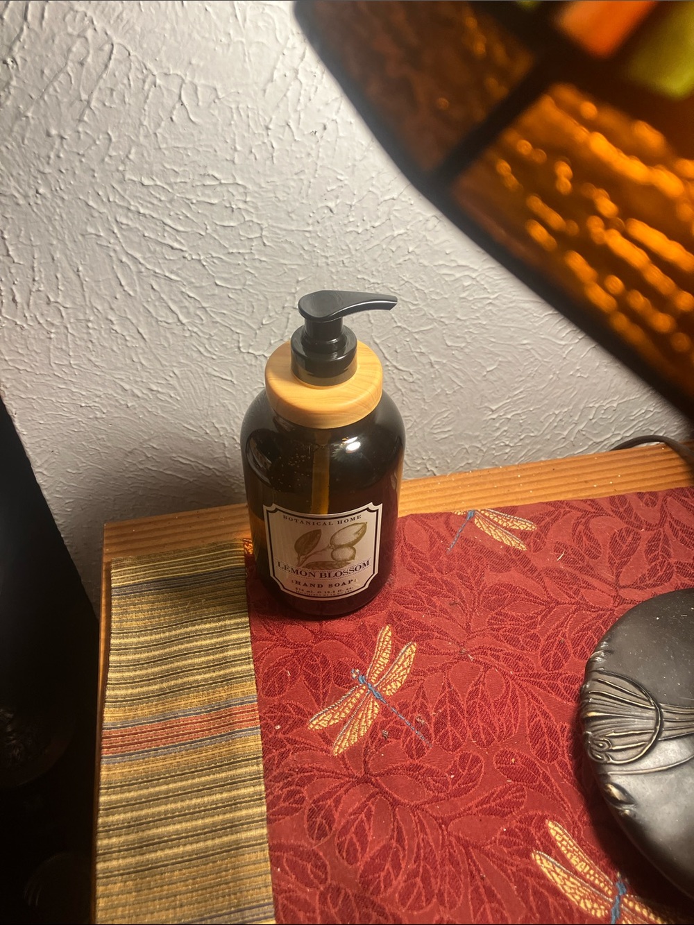 Lemon Blossom Hand Soap in Amber Bottle with Black Pump